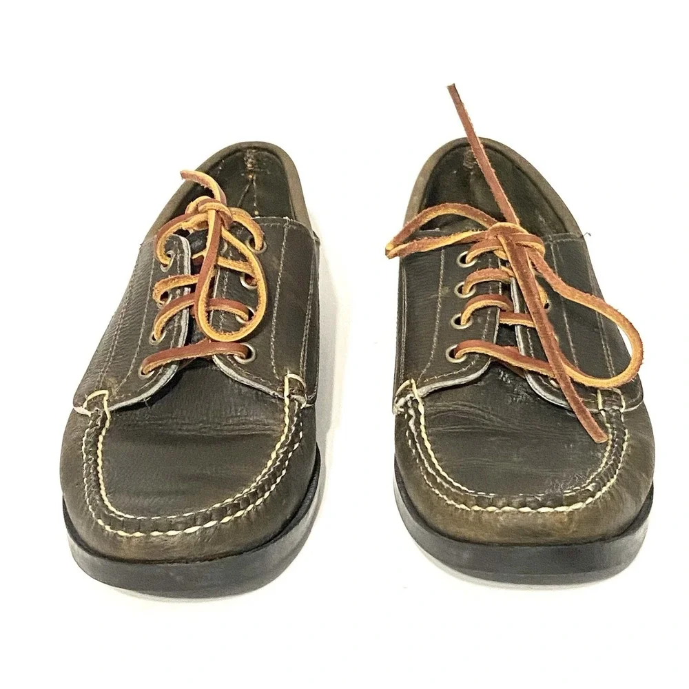Rancourt & Co Ranger Moc Moccasins Boat Shoes Baxter Green Made In USA Men's 7.5